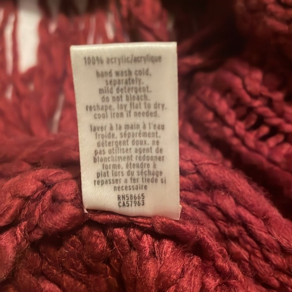BP Nordstrom bought burgundy infinity scarf 🧣 with fringe. Perfect condition. - Picture 5 of 5